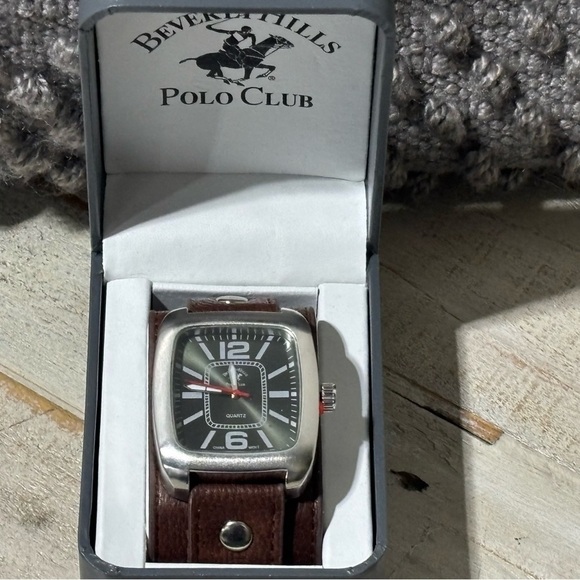 NIB Beverly Hills Polo Club Men's Brown Watch - Picture 1 of 2